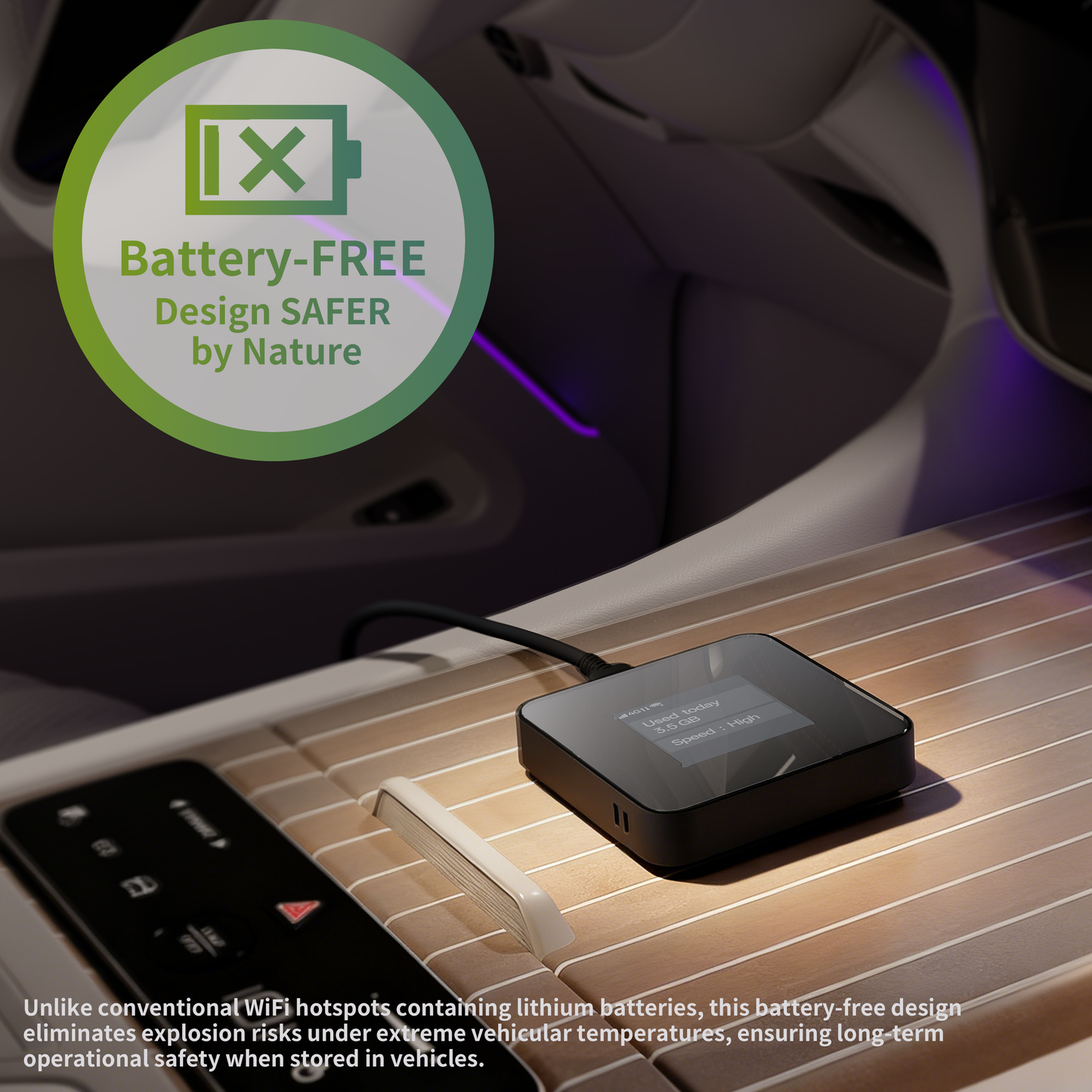 Portable WiFi Hotspot for Travel, Safe for car Truck use