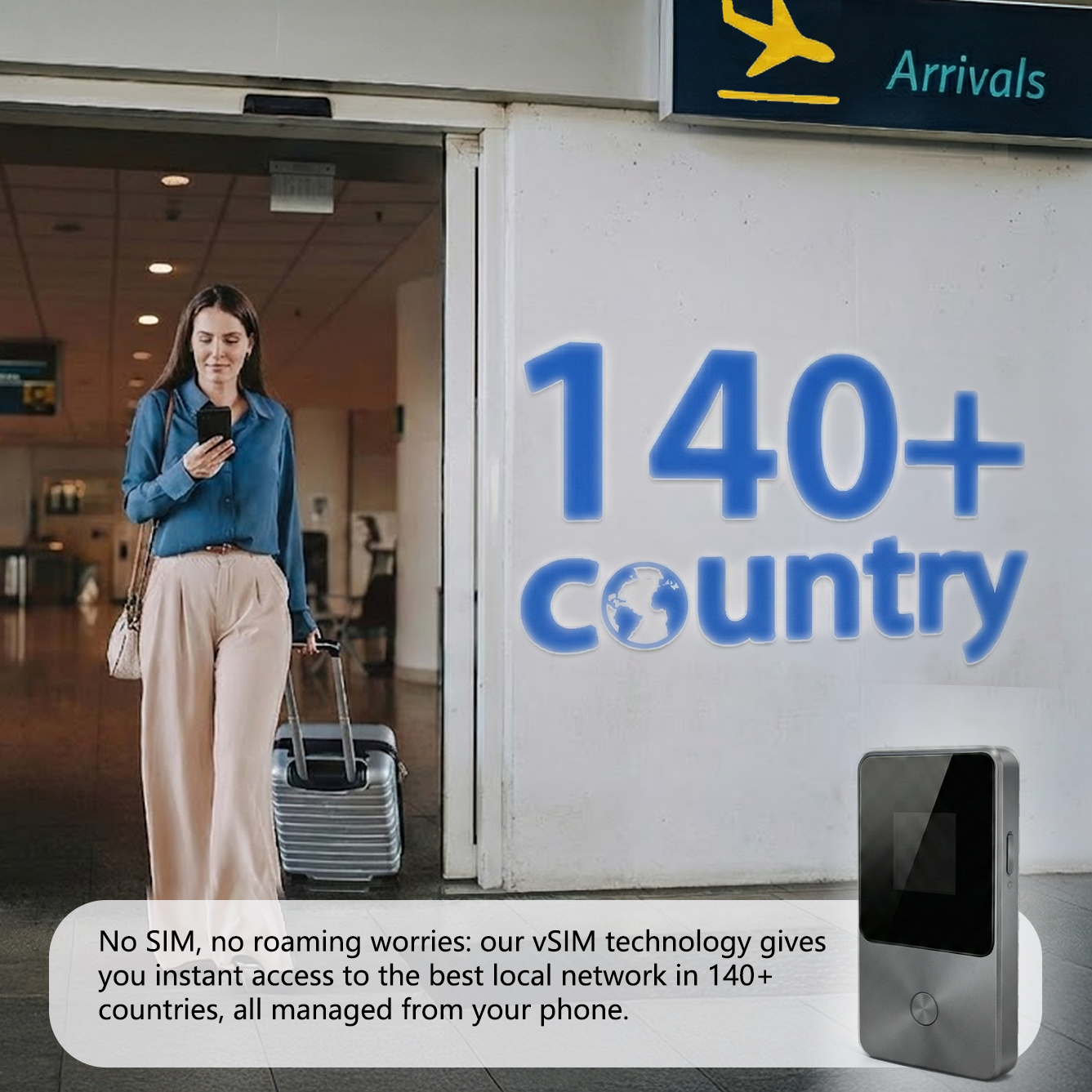 Global Pocket WiFi Hotspot | 10GB Preloaded, Connect 8 Devices