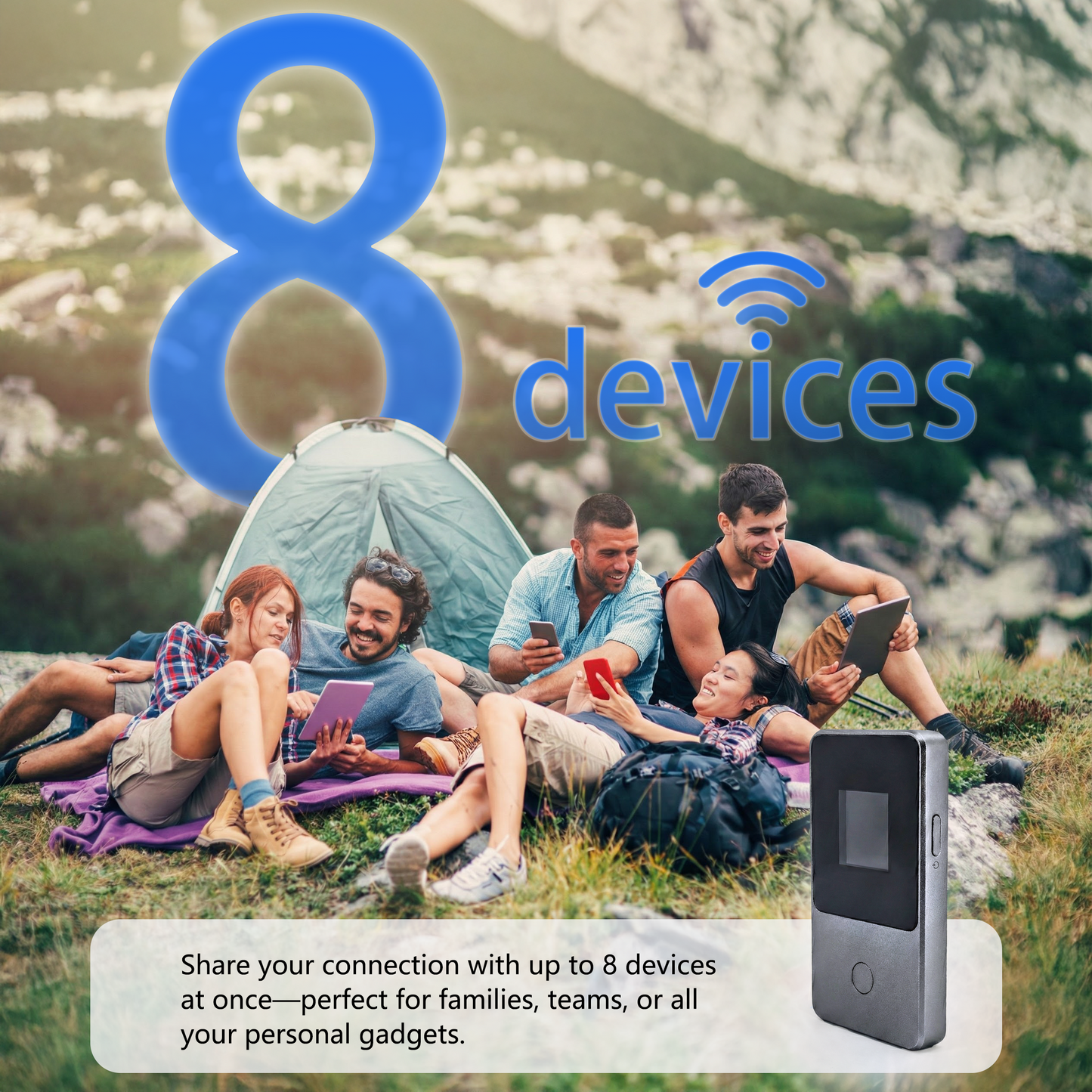 Global Pocket WiFi Hotspot | 10GB Preloaded, Connect 8 Devices